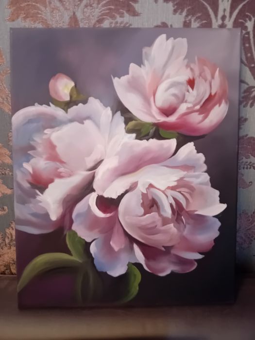 Картина " божури"40х50, масло