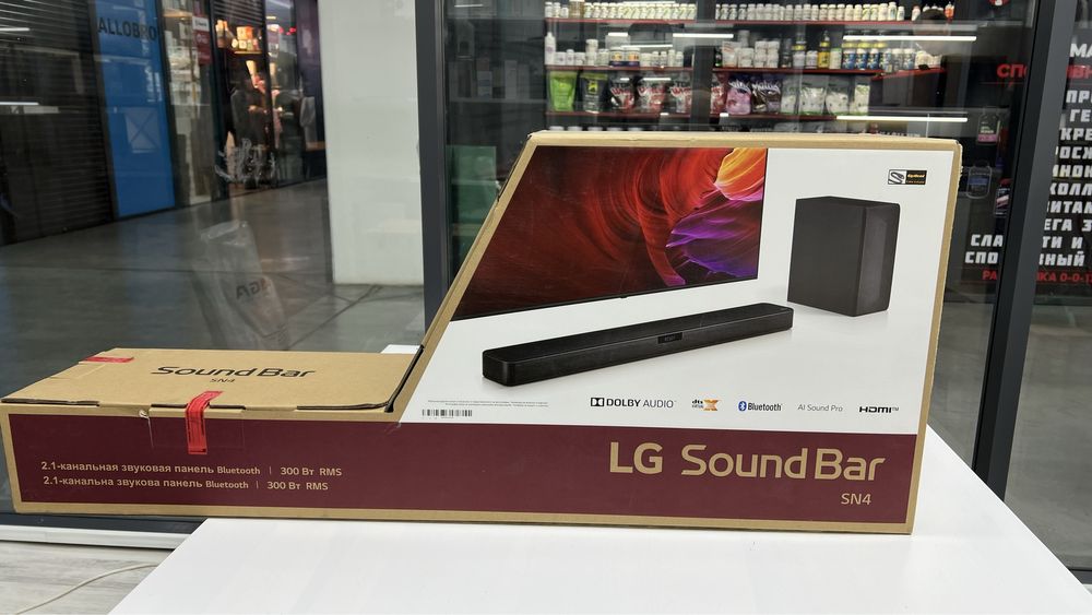 Саундбар LG SN4 SoundBar 300Вт абсолютно новый + Доставка!