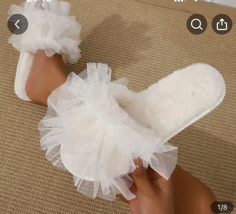 Papuci mireasa bride albi
