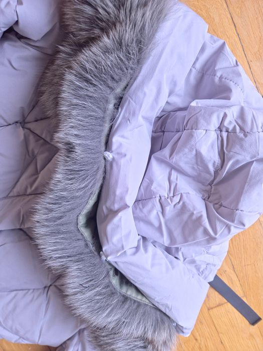 Geaca lunga cu blana naturala