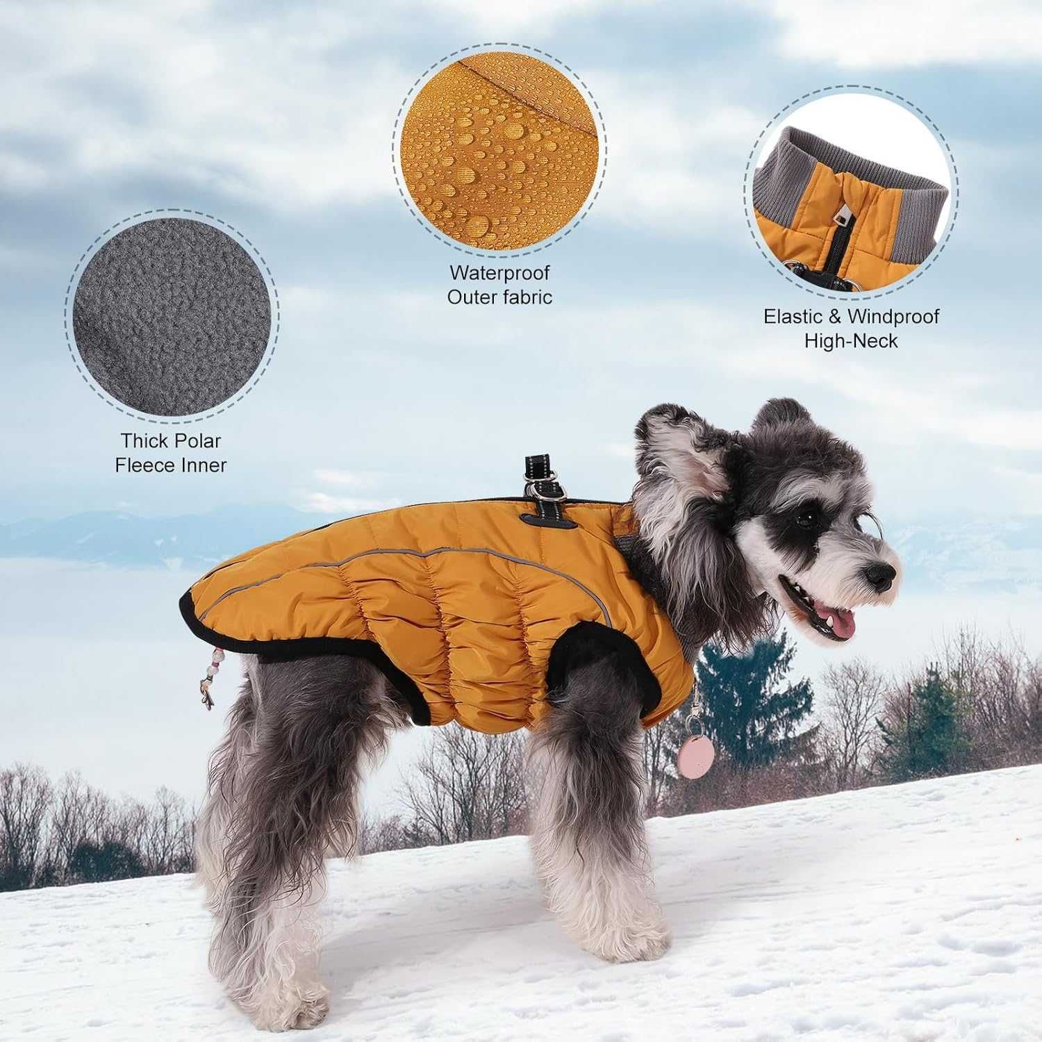 Savlot Dog Coat Светлоотразително яке за кучета, водоустойчиво зимно,М