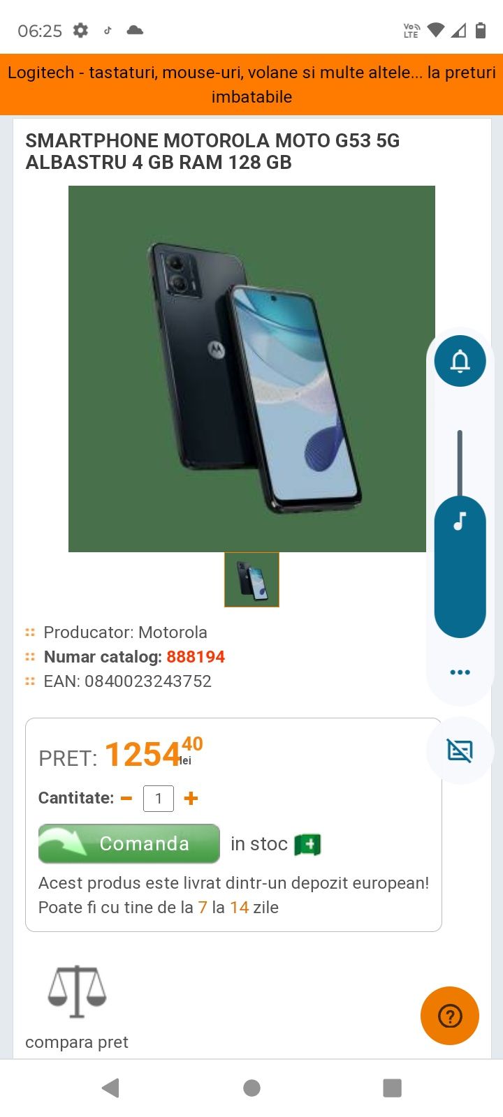 Vând smartphone Motorola g53
