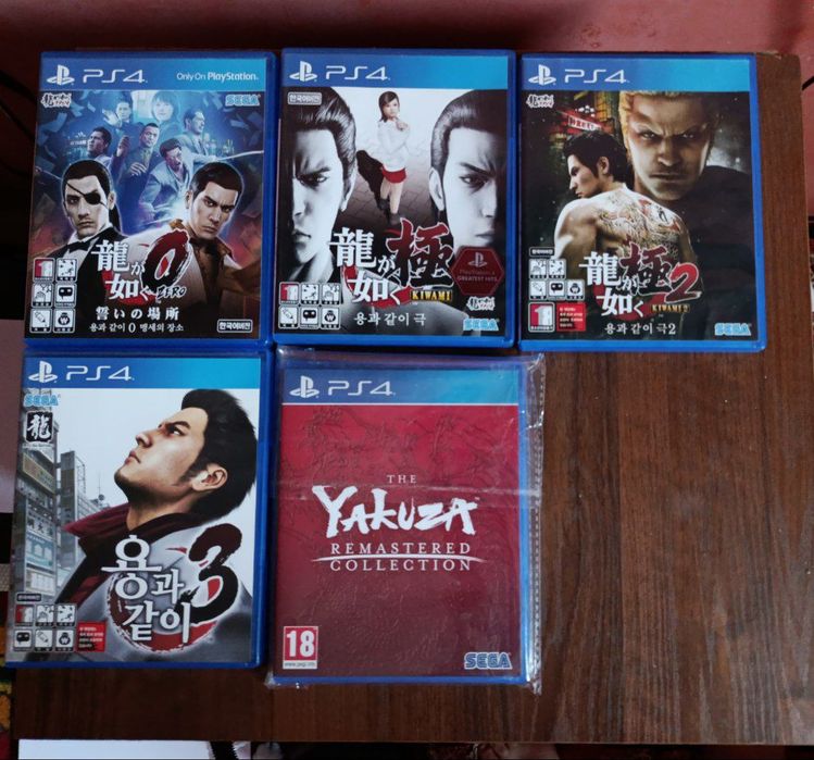Продаю свою коллекцию игр серии yakuza для пс4