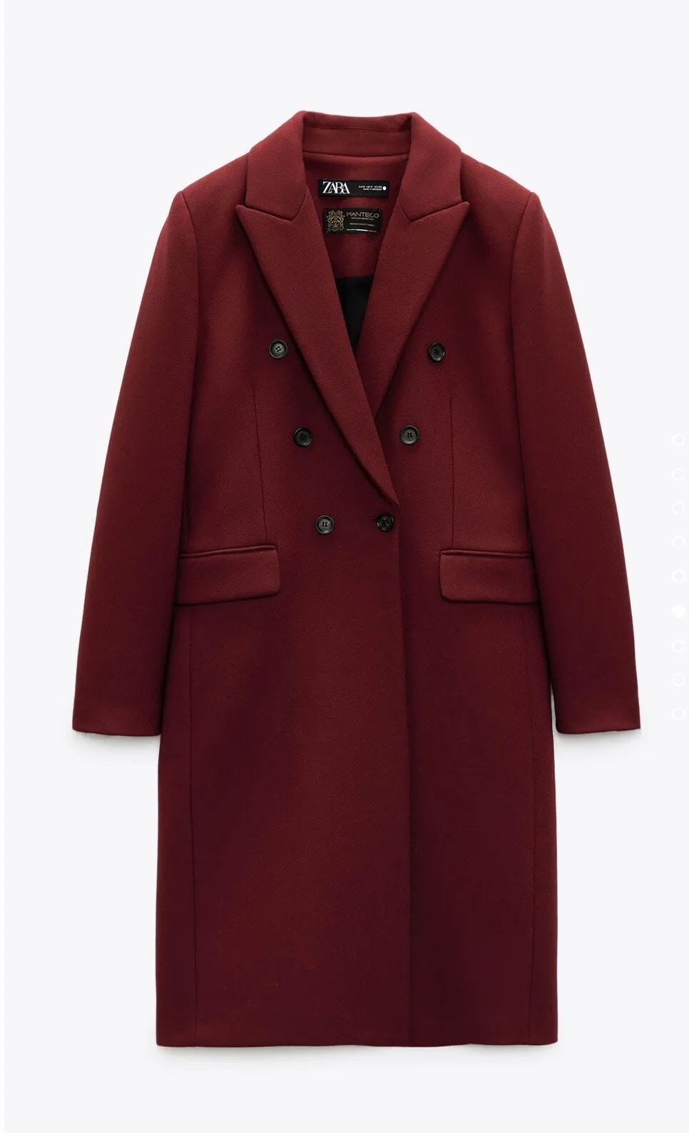 Palton Zara din lana Manteco