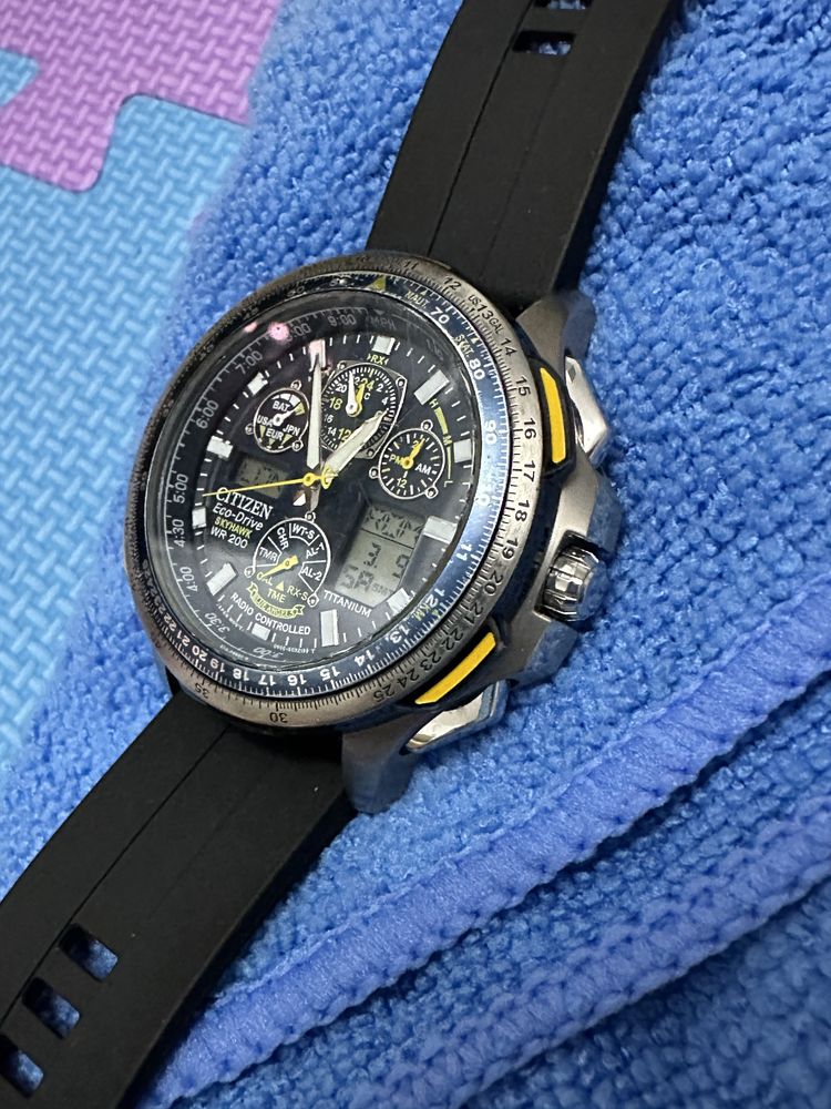 Ceas Citizen Titanium. Ceasuri Eco Drive Blue Angels Skyhawk