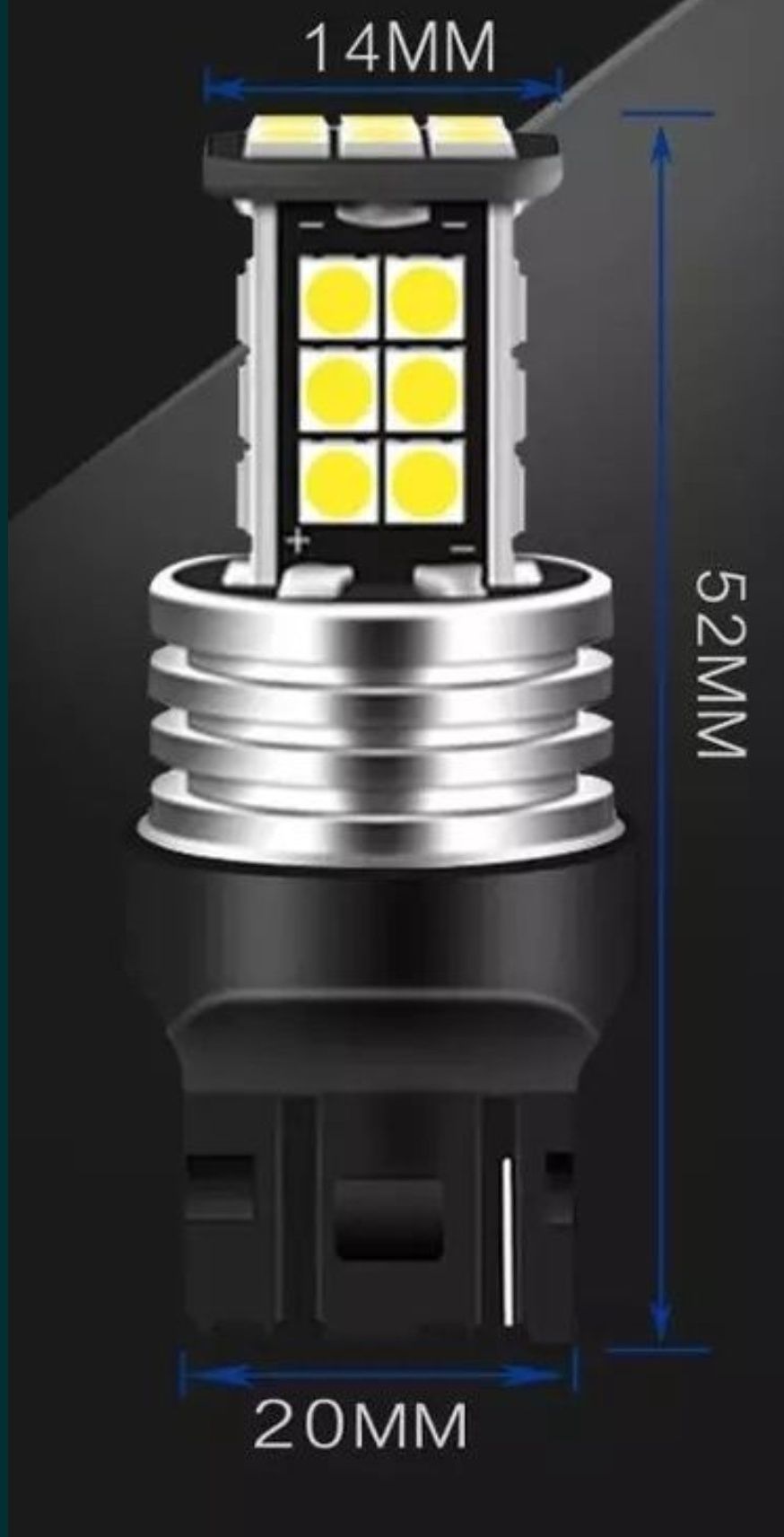 Bec becuri LED LEDURI DRL marsarier lumini de zi T20 W21W