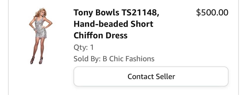 Vand rochie Tony Bowls Silver cu pietre