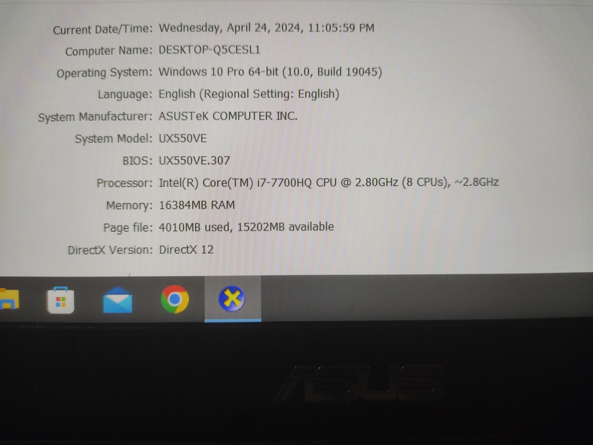 Vând laptop gaming asus procesor i7 gen 7, gtx 1050ti 4gb.