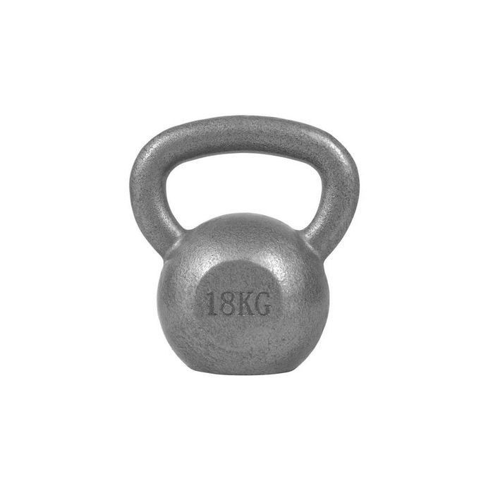 Kettlebell din fier 18 kg Gorilla Sports, gri si negru