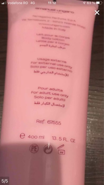 Emanuel Ungaro crema de corp