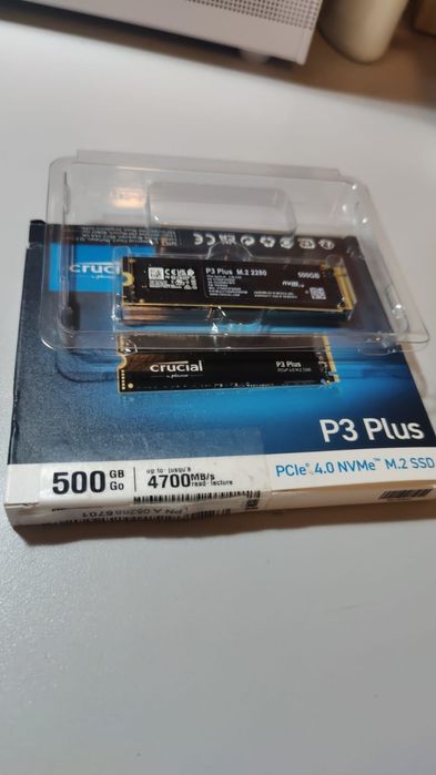 SSD Crucial P3 Plus PCIe 4.0 NVMe M.2, 500GB, 4700MB/s- nou