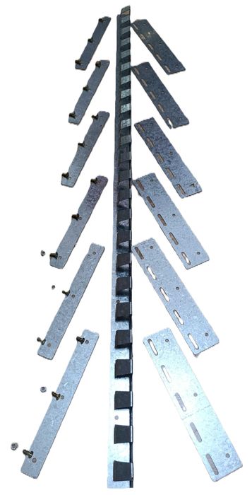 Планка для ПВХ штор универсальная на потолок или стену на 6 полос, 1 м