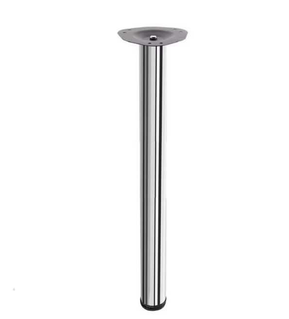 Set 4 picioare  reglabile pentru mese, Ø 60 mm, H=710 mm, crom,metal