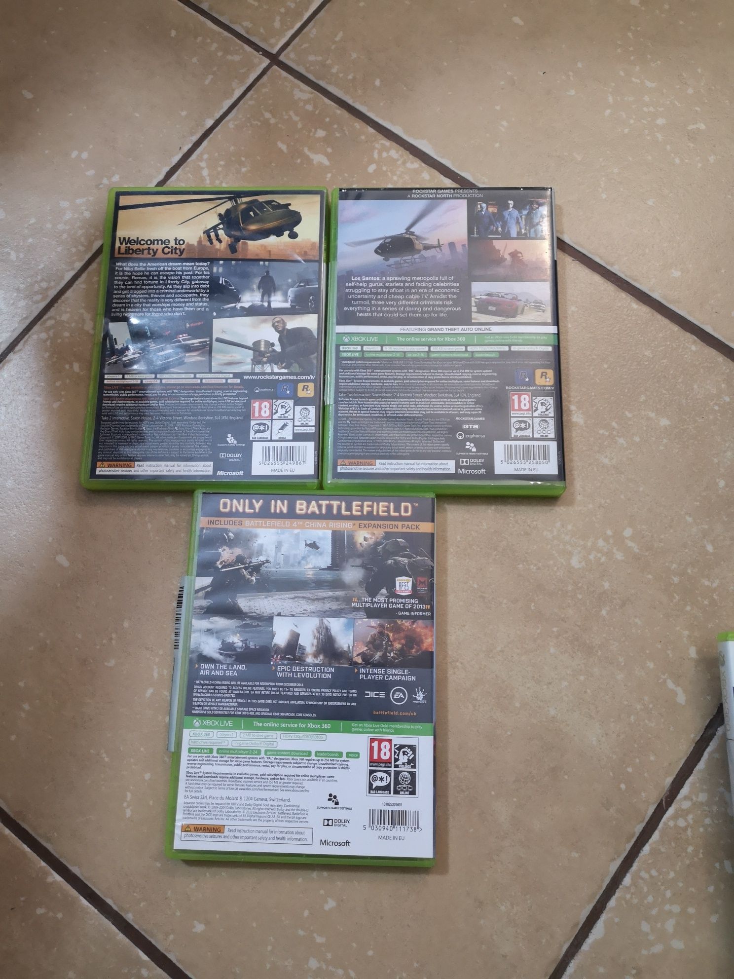 Battlefield 4, Call of Duty xbox 360