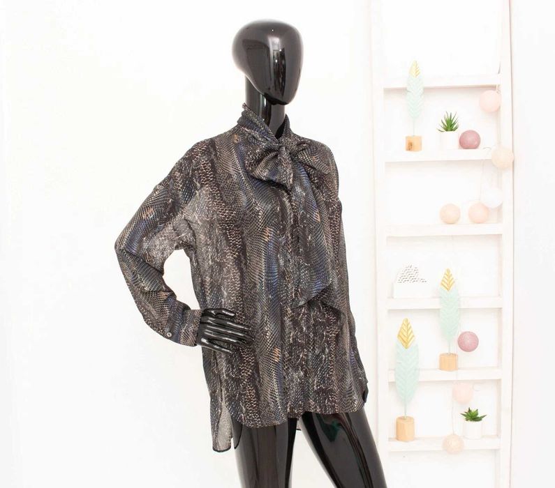 Massimo Dutti дамска блуза змийски принт вискоза 36 S