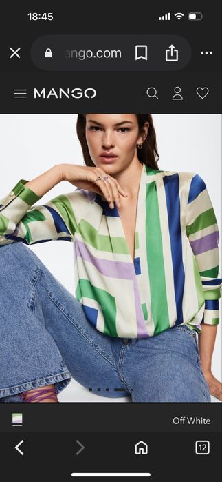 Сатенена блуза на Mango