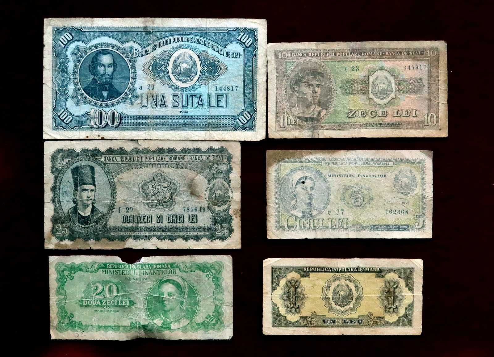 Bacnote romanesti din perioada 1952 si 1966
