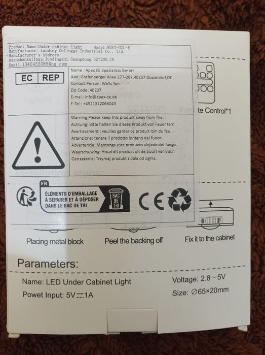 Spot RGB reancarcabila cu telecomanda
