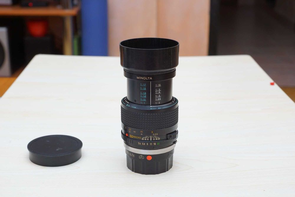 Обектив 50мм Macro Minolta MD или Nikon