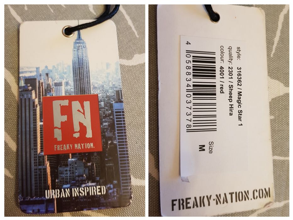 дамско яке Freaky nation естествена кожа разм.М червен