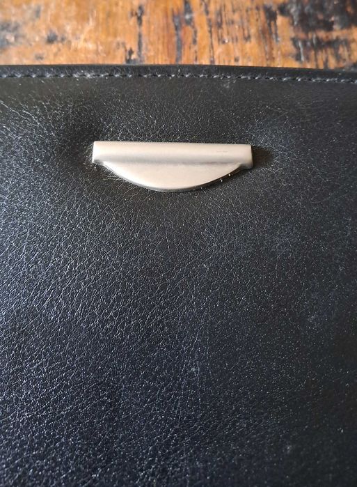 папка луксозна за документи кожена черна Марксман Marksman размер А5