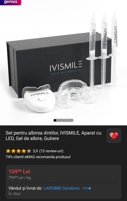 Set albire dinți NOU 70% REDUCERE