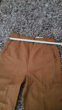 Pantalon maro cu talie inalta