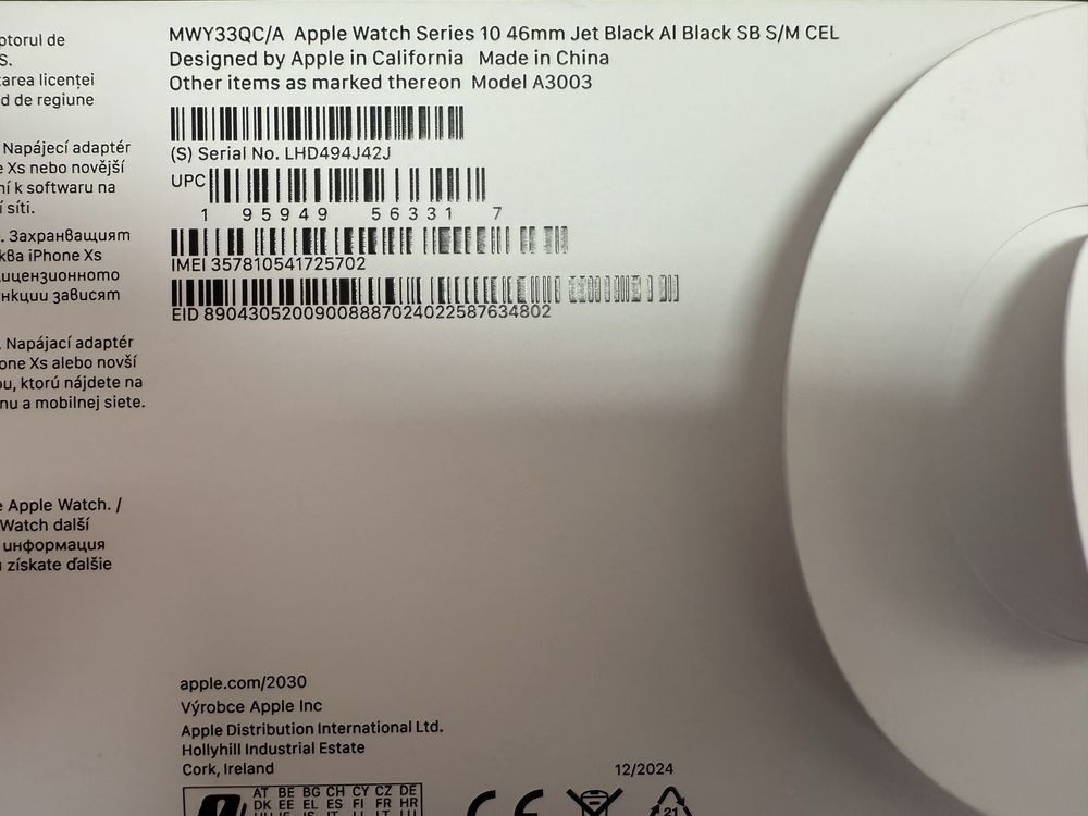 Apple Watch Series 10 46mm Jet Black,Cellular *ЧистоНов*2Г Гаранция*