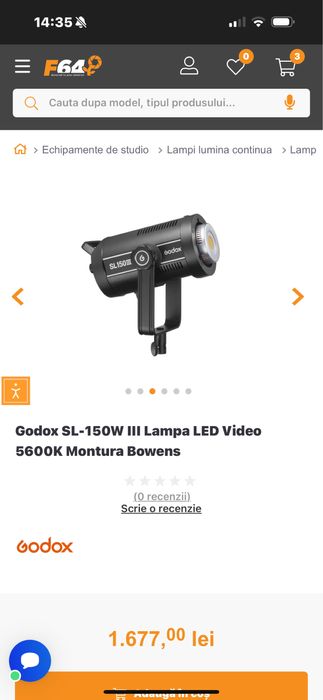 Lampa godox sl 150w led