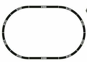 Set sine Fleiscmann N Profi cu terasament Circuit Oval Nou