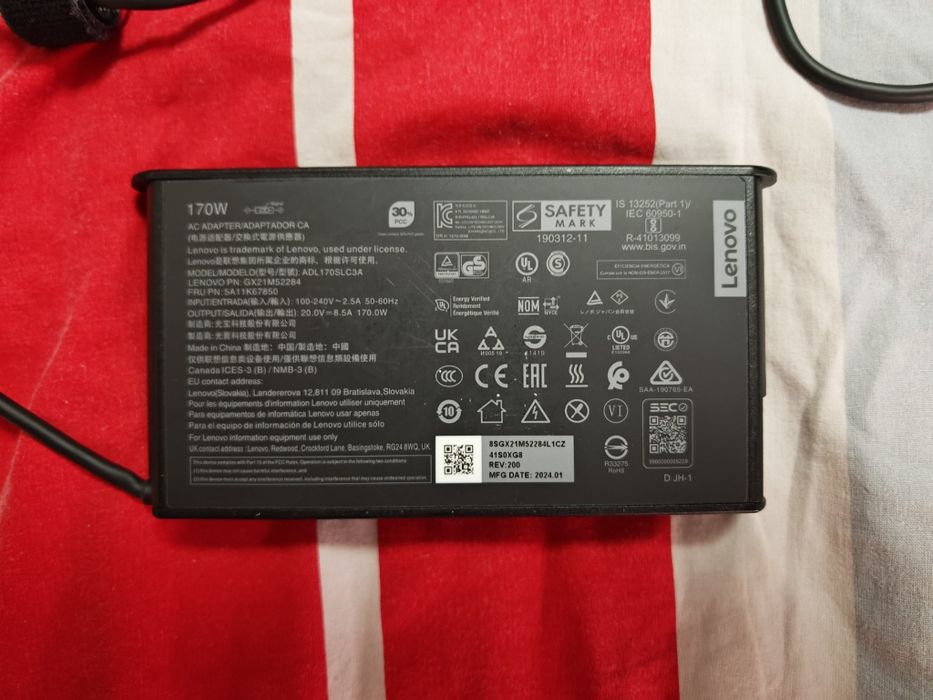 Зарядно Lenovo 170W Оригинално