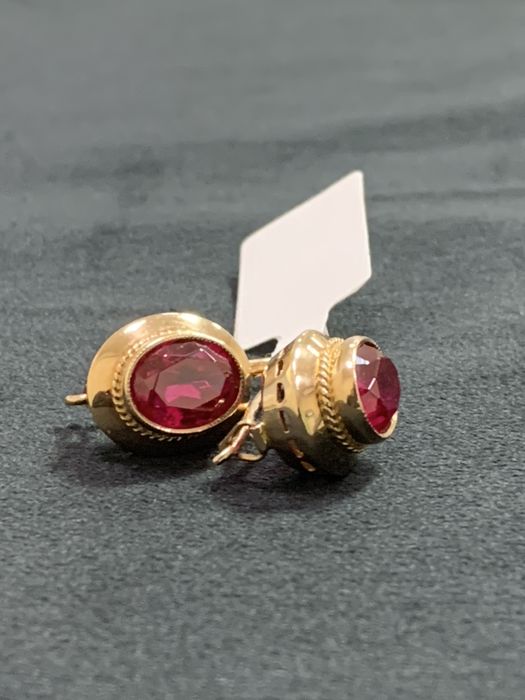 Золото серьги ЖанТаС ломбард г.Астана