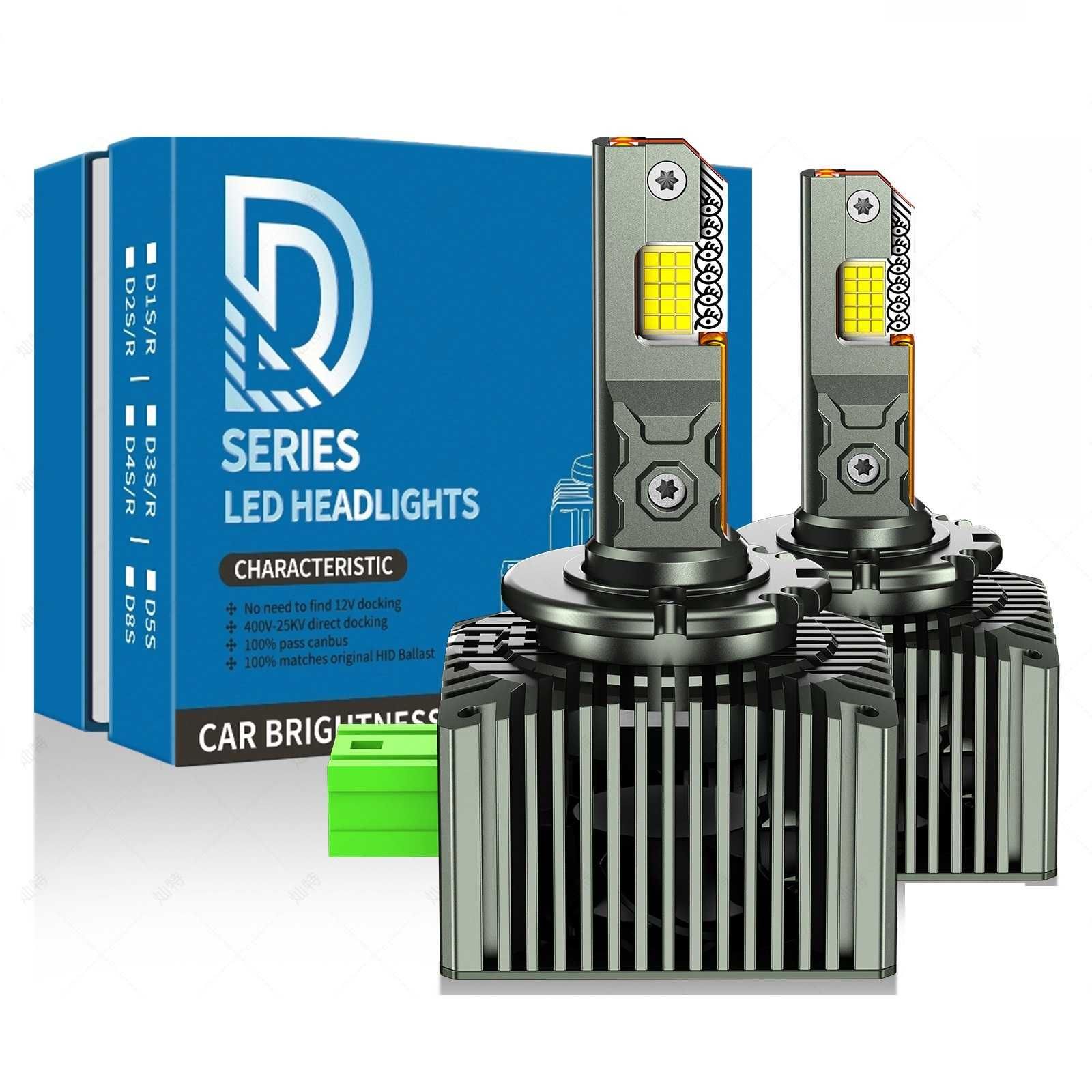 LED за Ксенон - 110W 38000LM ТОП Фокус, Охлаждане, Canbus, 1г. Гар.
