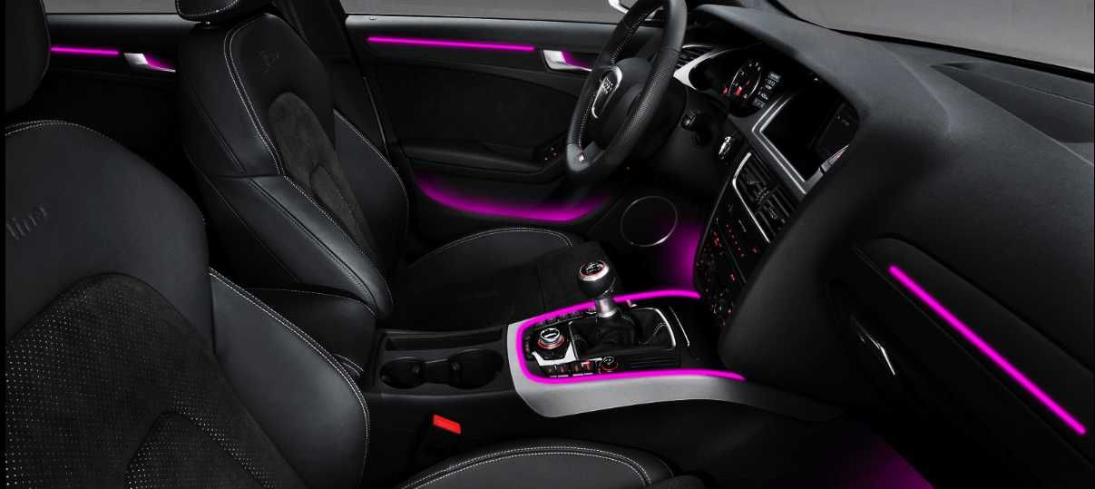 Kit lumini ambientale 18 in 1 acrilice bluetooth pentru Audi
