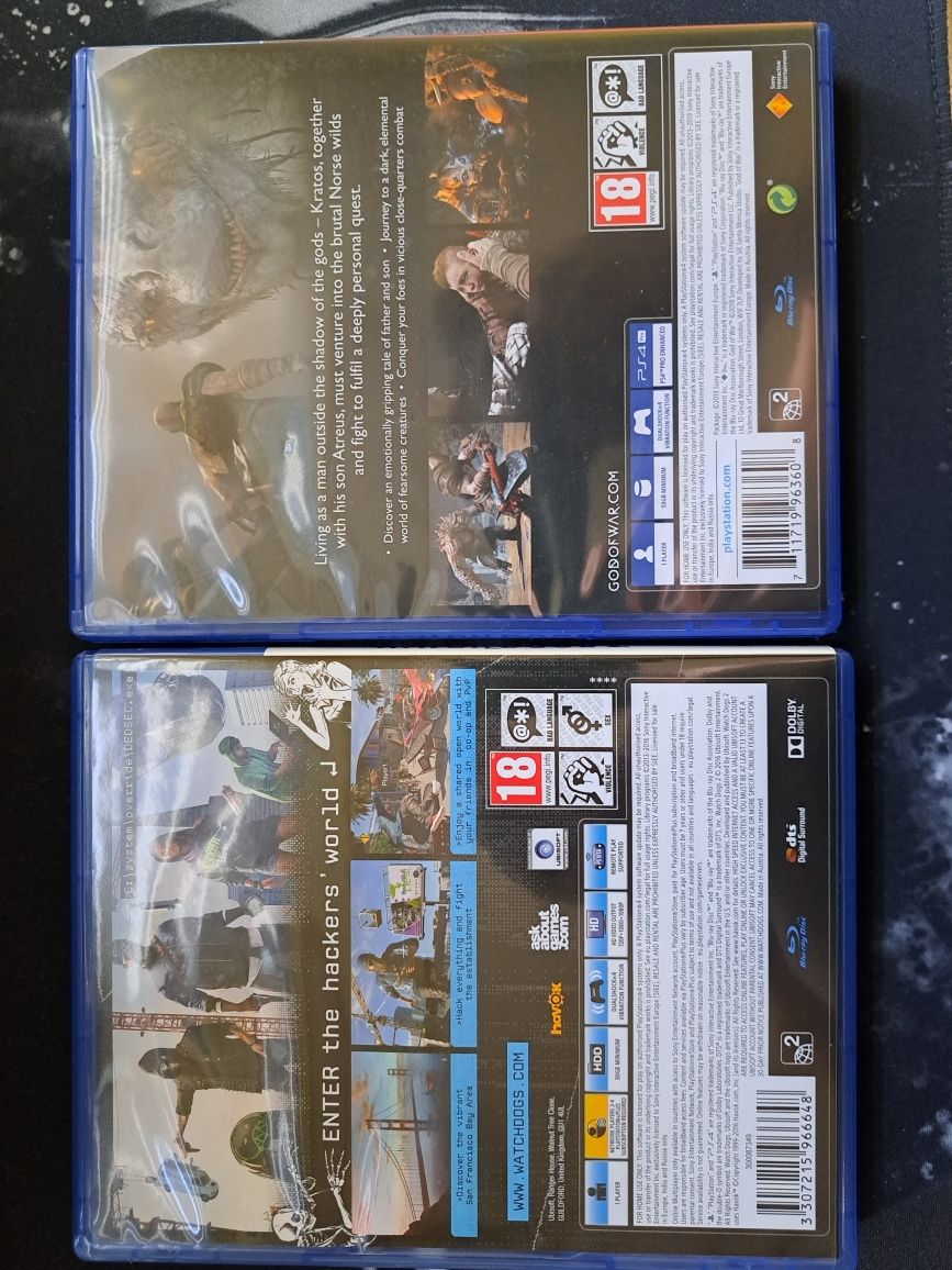 Игри за ps4 God of war 4 и Watch dogs 2