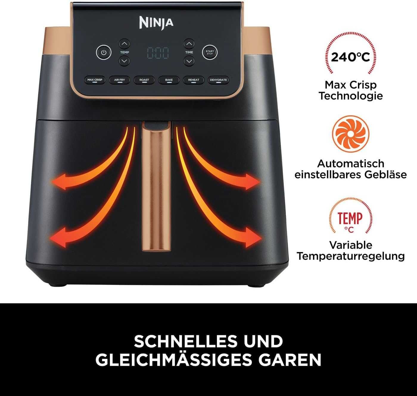 Фритюрник с горещ въздух Ninja Max Pro 6.2L (AF180EUCP) 2000W