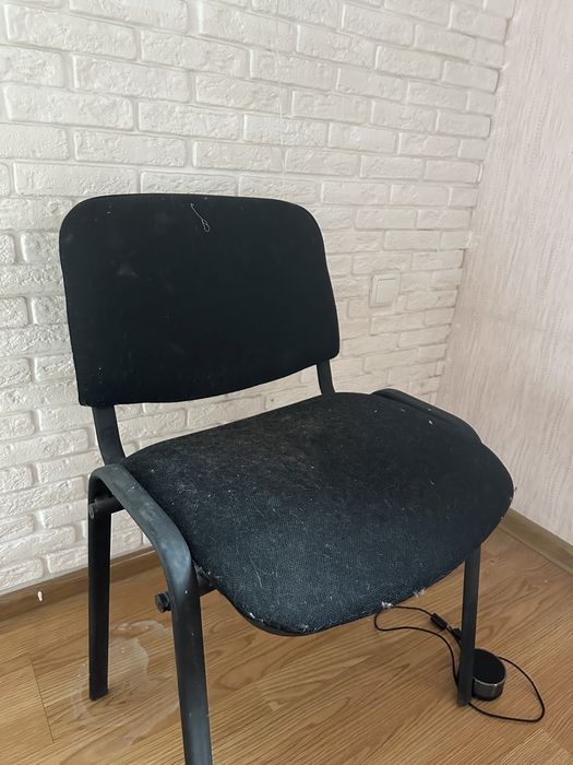 Стол письменный, полка на колесах, стул