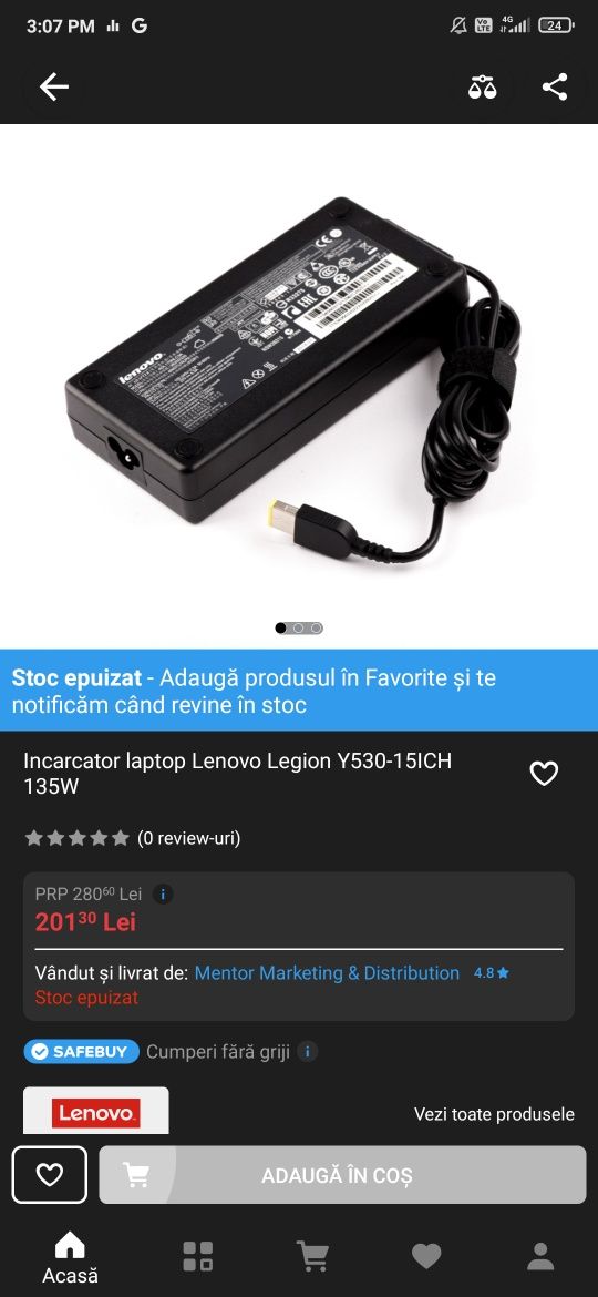 Vand incarcator laptop Lenovo Legion