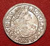 Moneda argint 3 Kreuzer anul 1668