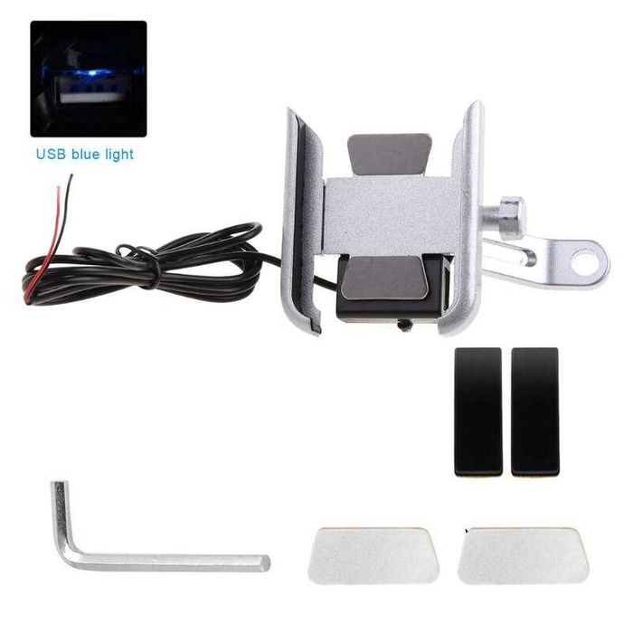 Suport telefon moto/scuter/atv/etc, cu/fara priza USB