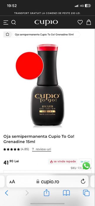 Vand oje semipermanente Cupio