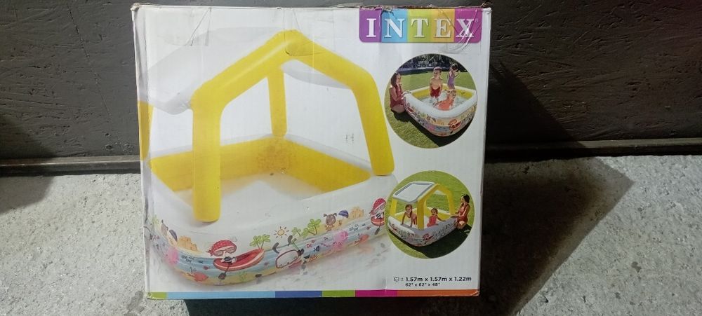 Бассейн надувной с навесом