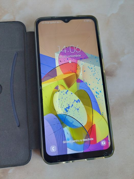 [A12] Vând Samsung Galaxy A12 albastru [sticla spartă dar funcțional]