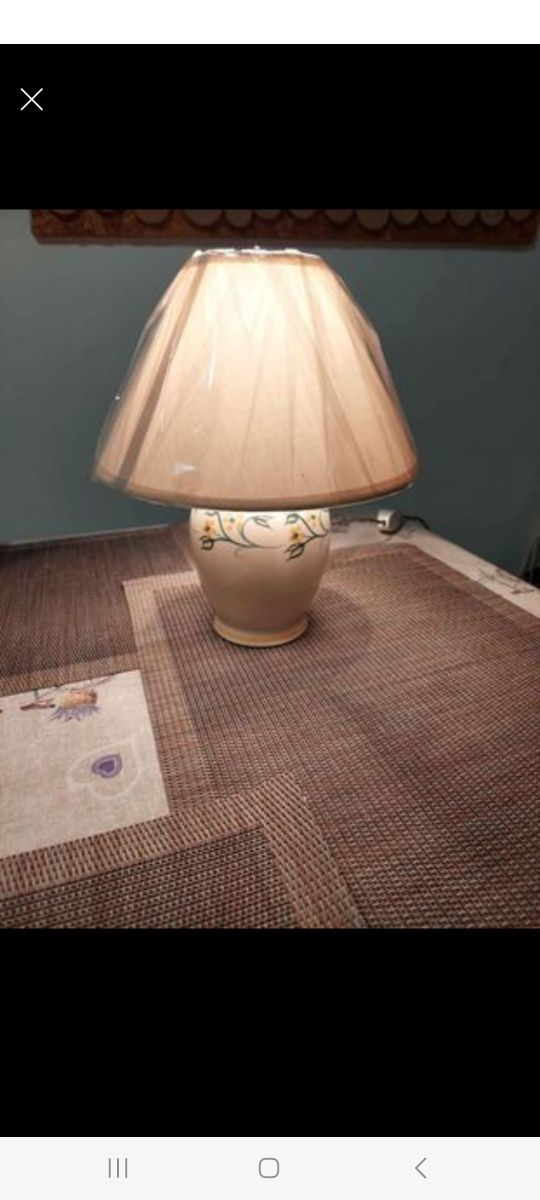 Lampa veioza vintage de colectie din ceramica 1970 Germania.