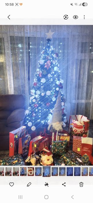 Коледна елха - 2м височина, в комплект с украсата