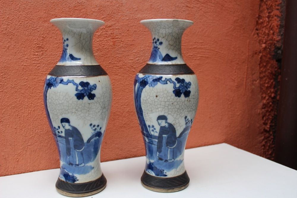 Pereche vaze portelan de colectie CHINA, cca 1870, secol 19, TONGZHI