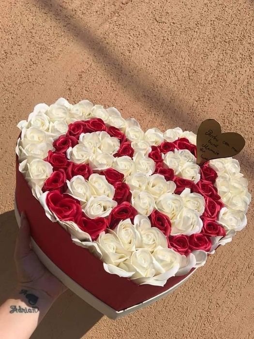 Inima cu varsta din flori de sapun