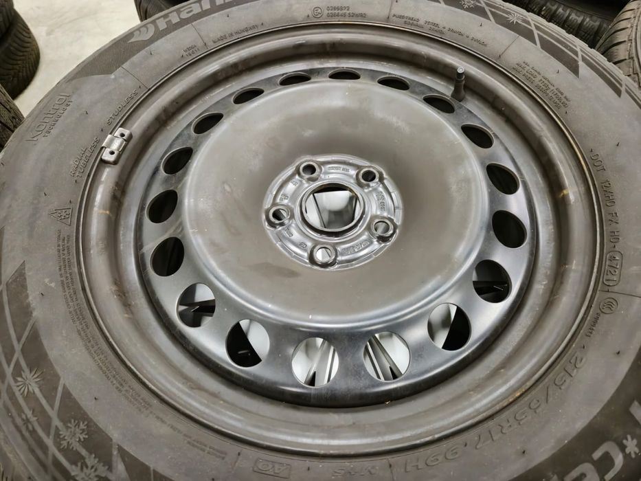 Jante otel 5x112 R17 Audi Q3 / anvelope iarna Hankook 215 65 17/capace