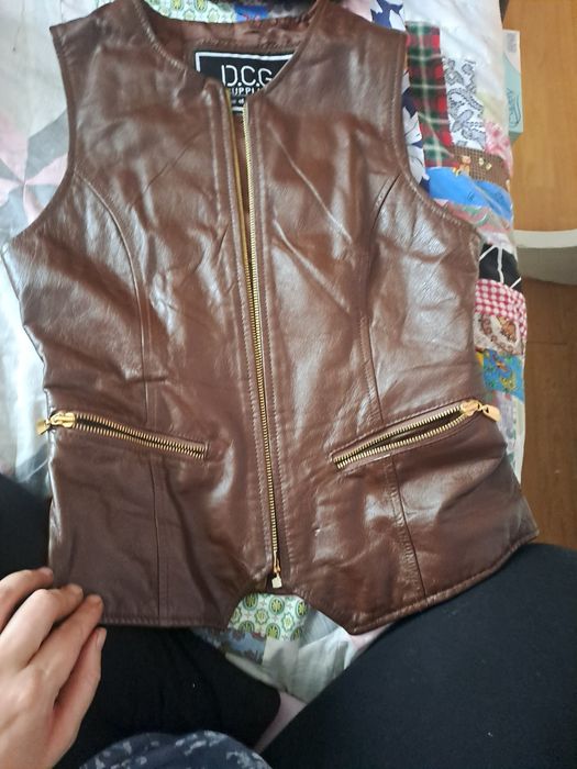 Vesta dama din piele S