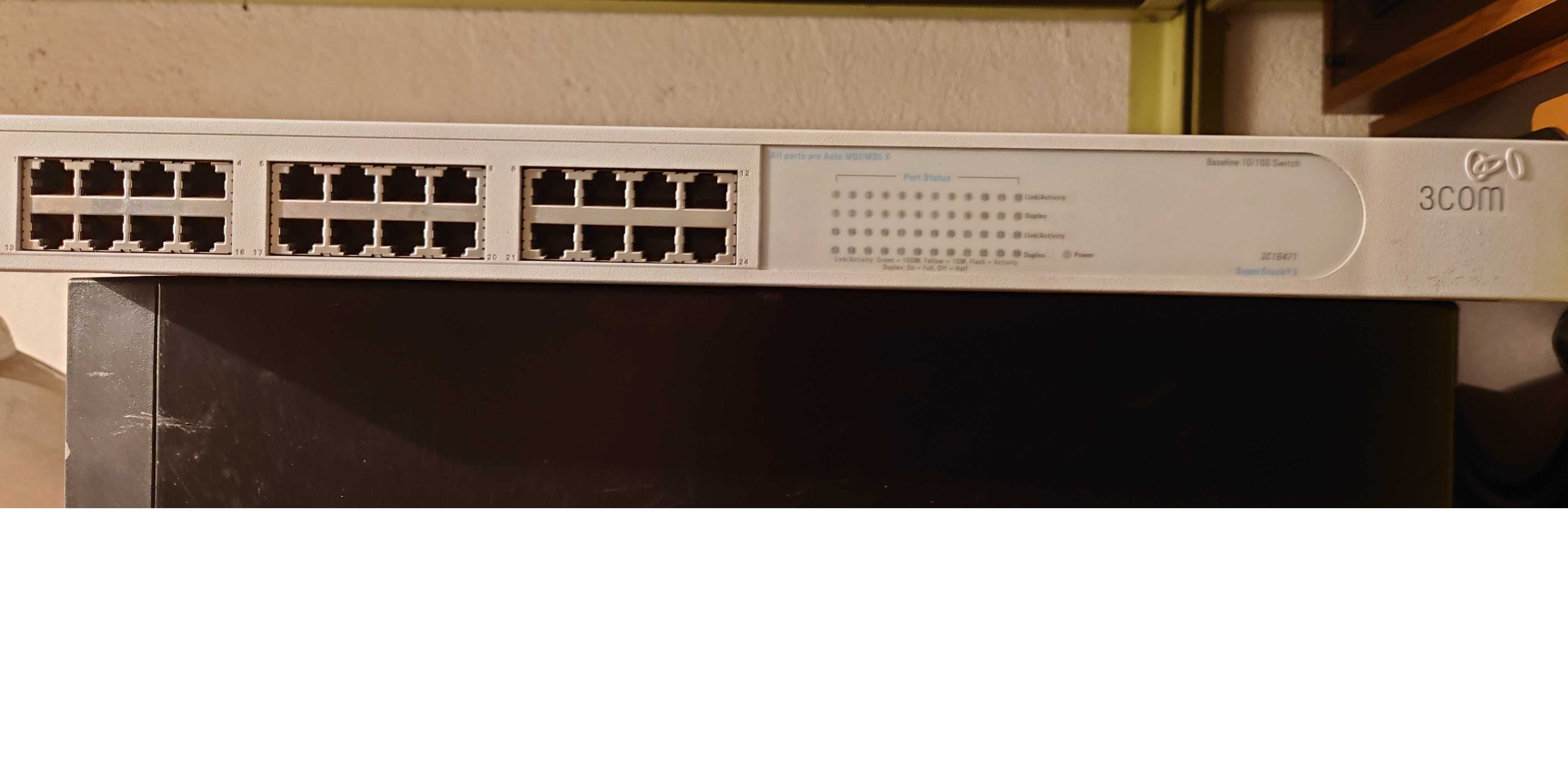 24 port Switch 3Com 10/100MB 24 портов суич